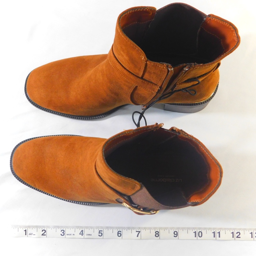 Liz Claiborne Brown Suede Buckle Ankle Boots – Size 8M - Picture 11 of 13